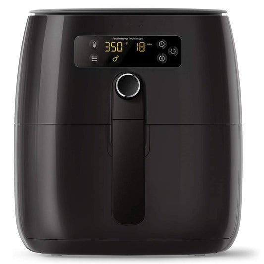 **AJIEYMXD Digitaler Airfryer Ofen | Touchscreen, Flachkorb, Twin-Turbostar-Technologie, ölfreies Kochen, Schwarz**